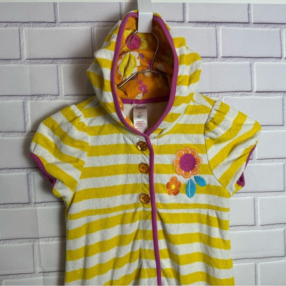 Disney Orange and Yellow Hooded Towel Dress/size 7-8 - Picture 2 of 7